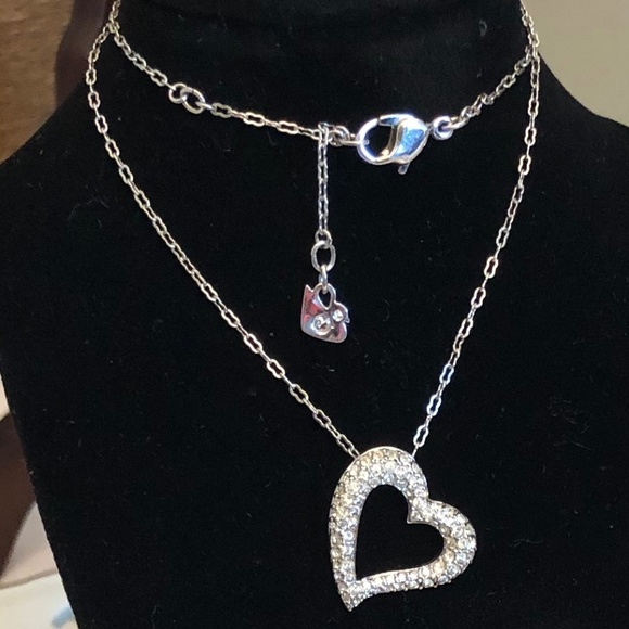 Swarovski Crystal Heart Pendant Necklace - Picture 2 of 5